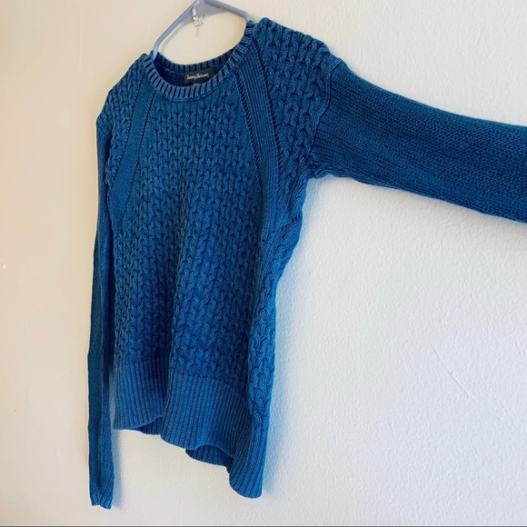 NWOT Tommy Bahama Knit Sweater Blue Navy Crochet - Picture 5 of 7
